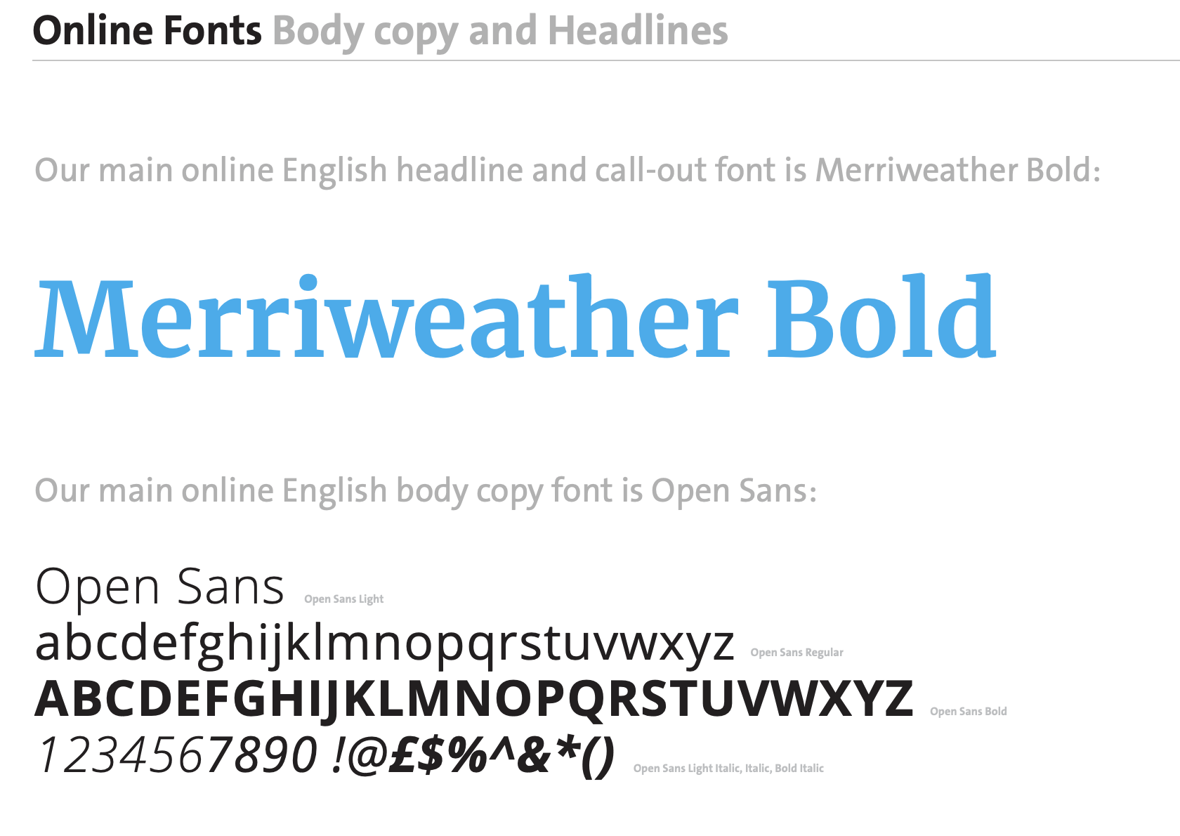 Our Typography